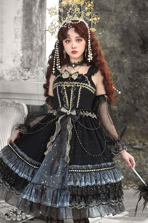 gothic dress detached sleeves